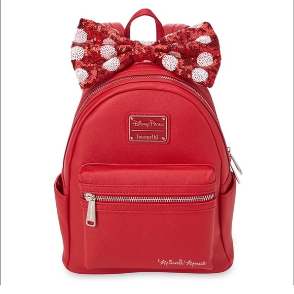 Loungefly Handbags - Loungefly Minnie Mouse bow mini backpack